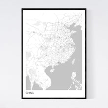 Load image into Gallery viewer, China Country Map Print