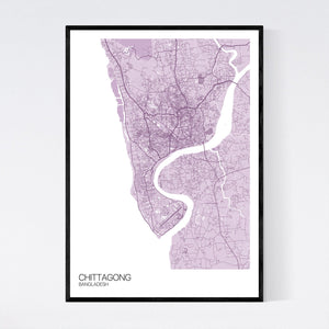 Map of Chittagong, Bangladesh