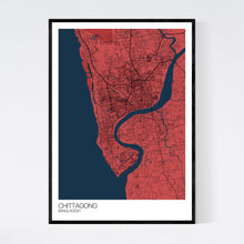 Load image into Gallery viewer, Chittagong City Map Print