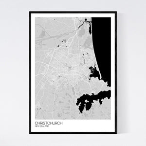 Christchurch City Map Print