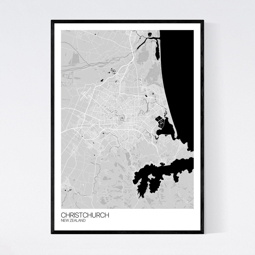 Christchurch City Map Print