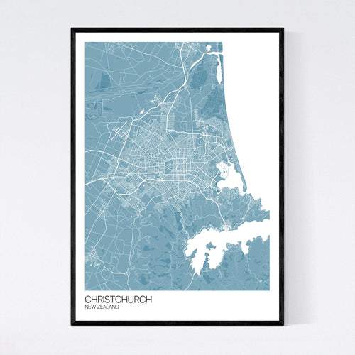 Map of Christchurch, New Zealand
