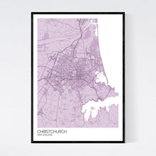 Load image into Gallery viewer, Christchurch City Map Print