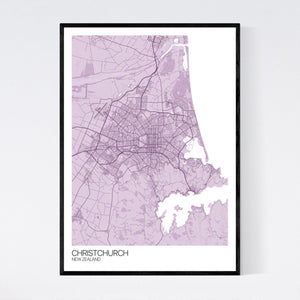 Christchurch City Map Print