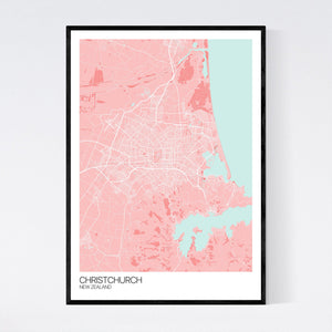 Christchurch City Map Print