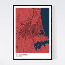 Load image into Gallery viewer, Christchurch City Map Print