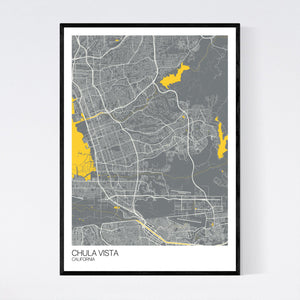 Chula Vista City Map Print