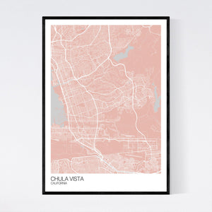 Chula Vista City Map Print