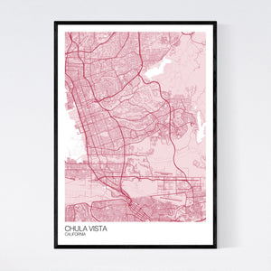 Chula Vista City Map Print