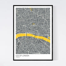 Load image into Gallery viewer, City of London City Map Print