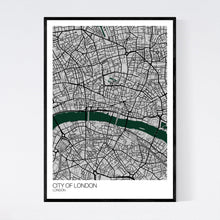 Load image into Gallery viewer, City of London City Map Print