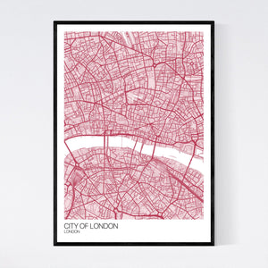 City of London City Map Print