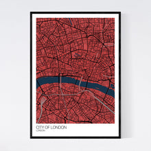 Load image into Gallery viewer, City of London City Map Print