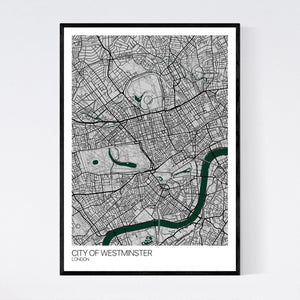 City of Westminster City Map Print