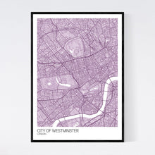 Load image into Gallery viewer, City of Westminster City Map Print