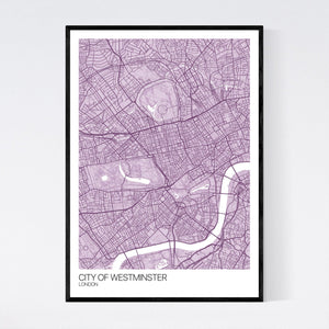 City of Westminster City Map Print