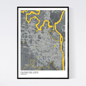 Ciudad del Este City Map Print