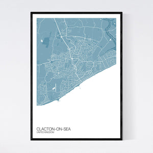 Clacton-on-Sea City Map Print