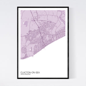 Clacton-on-Sea City Map Print