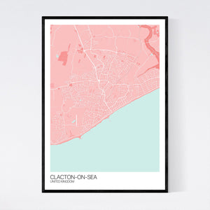 Clacton-on-Sea City Map Print