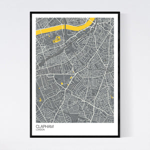 Clapham Neighbourhood Map Print