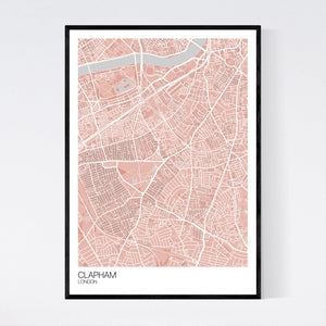 Clapham Neighbourhood Map Print