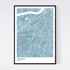 Clapham Neighbourhood Map Print