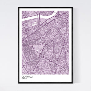 Clapham Neighbourhood Map Print