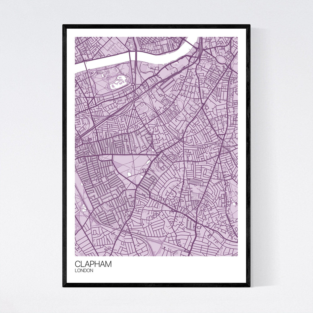Clapham Neighbourhood Map Print