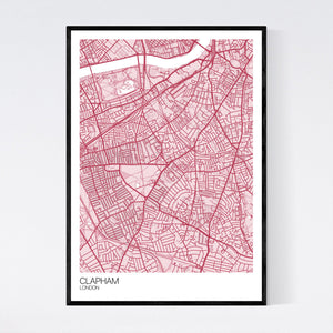 Clapham Neighbourhood Map Print