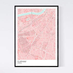 Clapham Neighbourhood Map Print