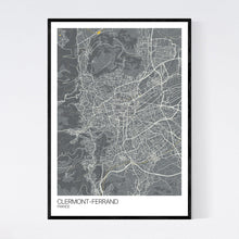 Load image into Gallery viewer, Clermont-Ferrand City Map Print