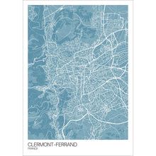 Load image into Gallery viewer, Map of Clermont-Ferrand, France
