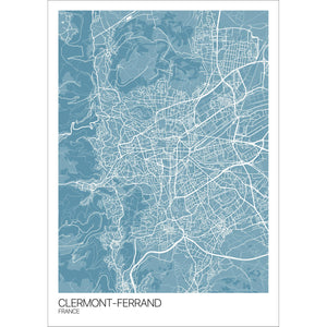Map of Clermont-Ferrand, France