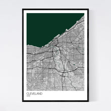 Load image into Gallery viewer, Cleveland City Map Print