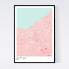Load image into Gallery viewer, Cleveland City Map Print