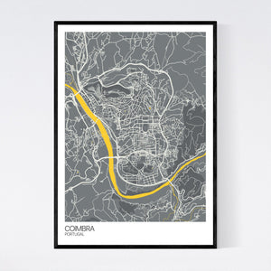 Coimbra City Map Print