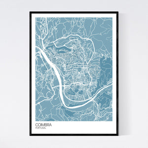 Coimbra City Map Print