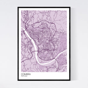 Coimbra City Map Print
