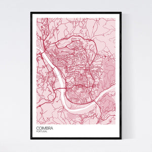 Coimbra City Map Print