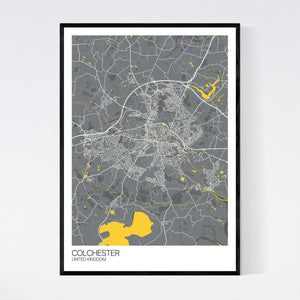 Colchester City Map Print