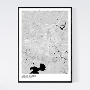 Colchester City Map Print