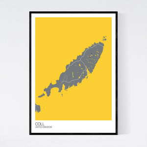 Coll Island Map Print