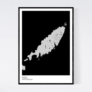 Coll Island Map Print