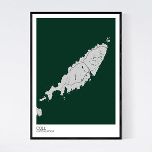 Coll Island Map Print