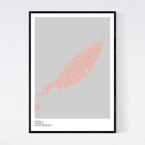 Coll Island Map Print