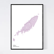 Load image into Gallery viewer, Coll Island Map Print