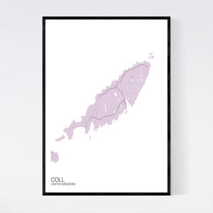 Coll Island Map Print