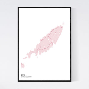 Coll Island Map Print