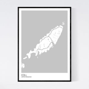 Coll Island Map Print